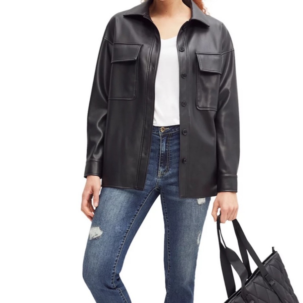 SO Black Leather Jacket New